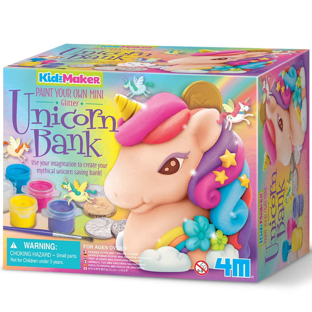 4M KidzMaker - Glitter Unicorn Bank