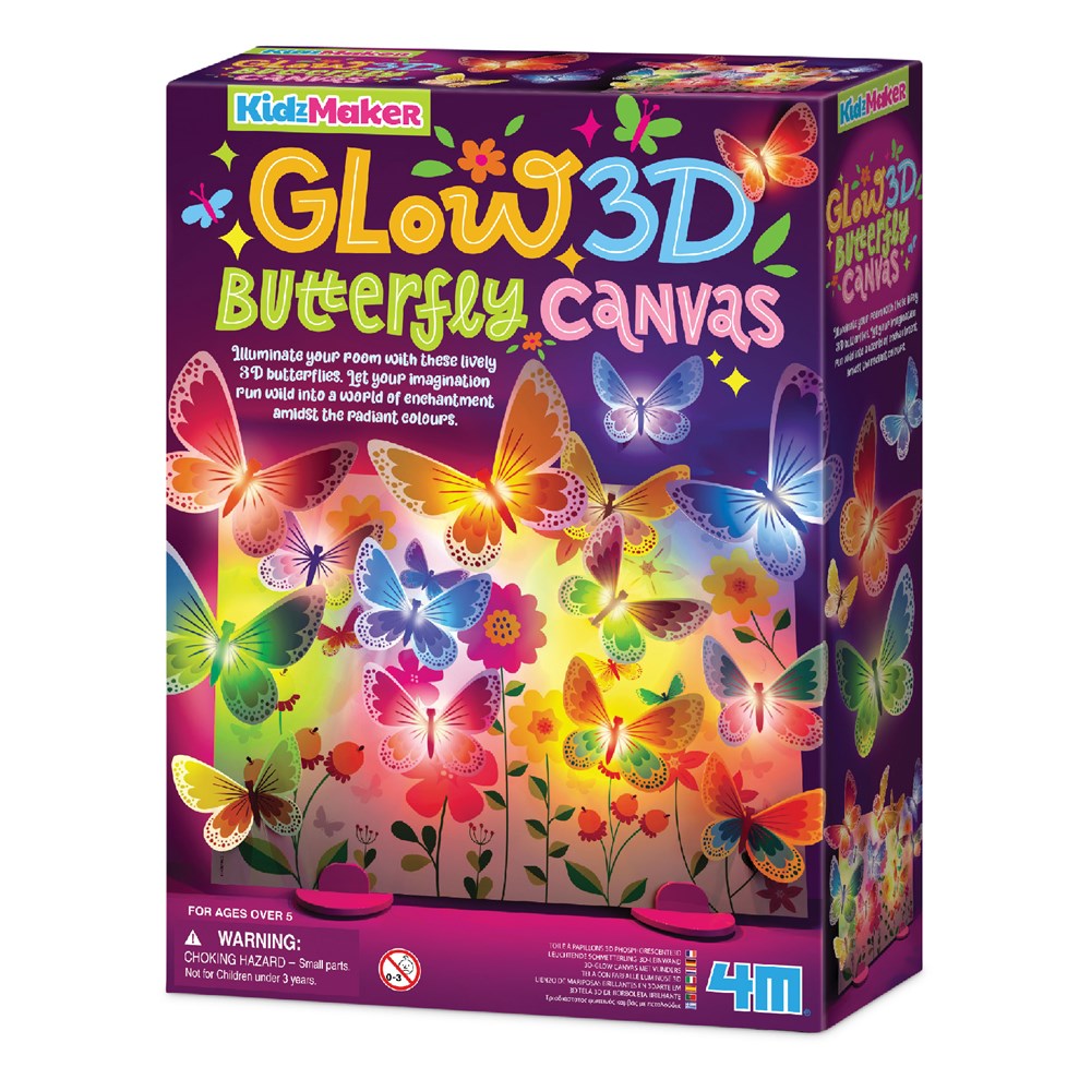 4M KidzMaker - 3D Glow Butterfly Canvas
