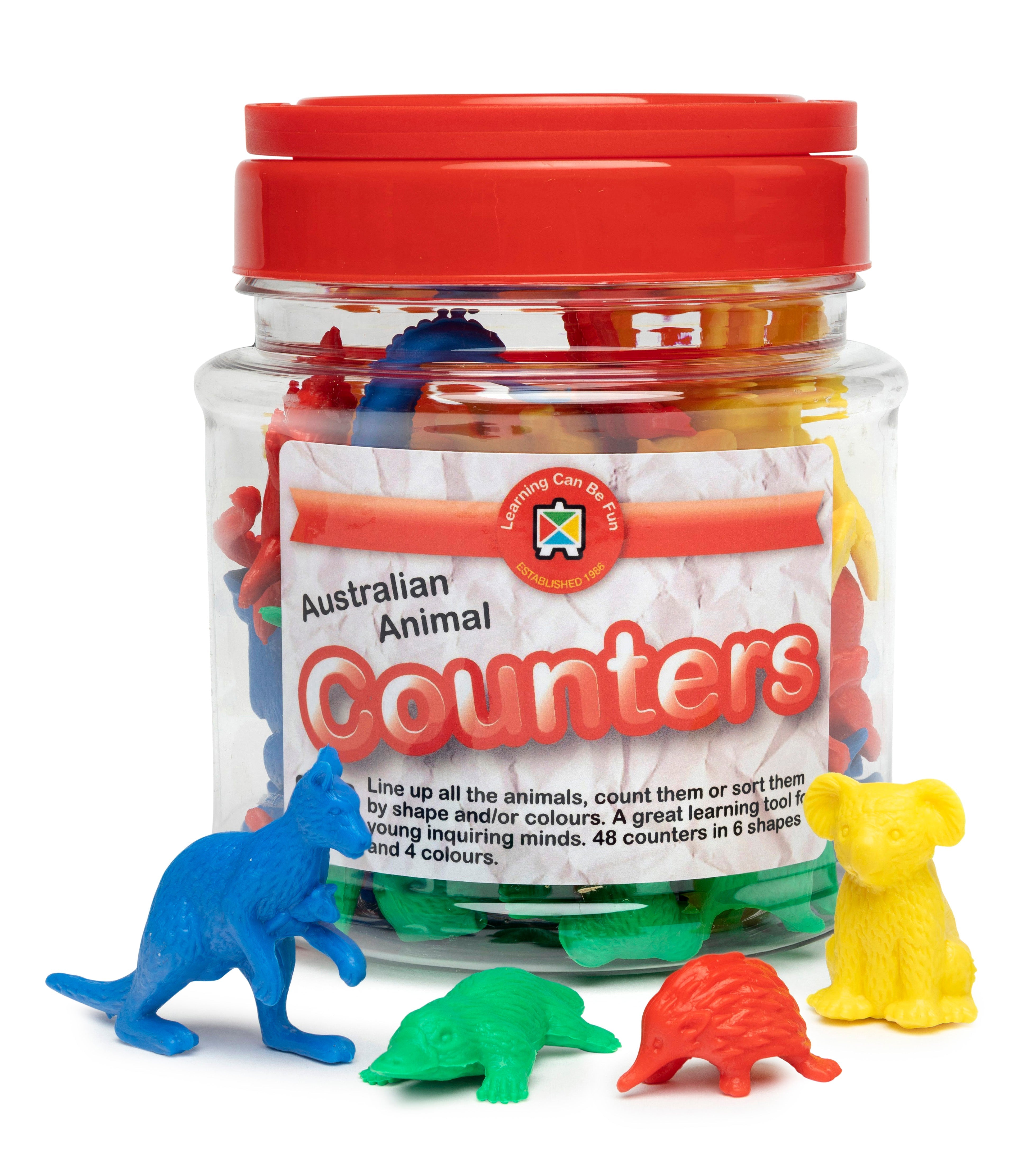 Australian Animals Counters - Jar of 48