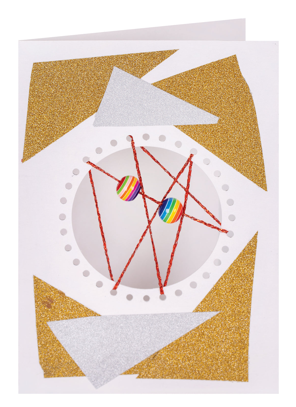 Christmas Cut-Out Threading Cards - Pack of 10