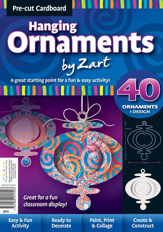 Cardboard Hanging Ornaments - Pack of 40