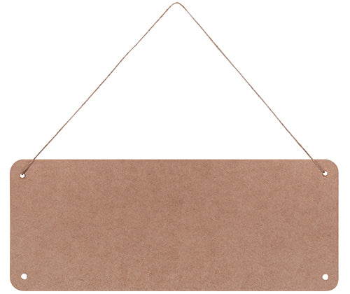 Hanging Signage Board - White and Kraft
