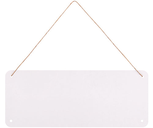 Hanging Signage Board - White and Kraft