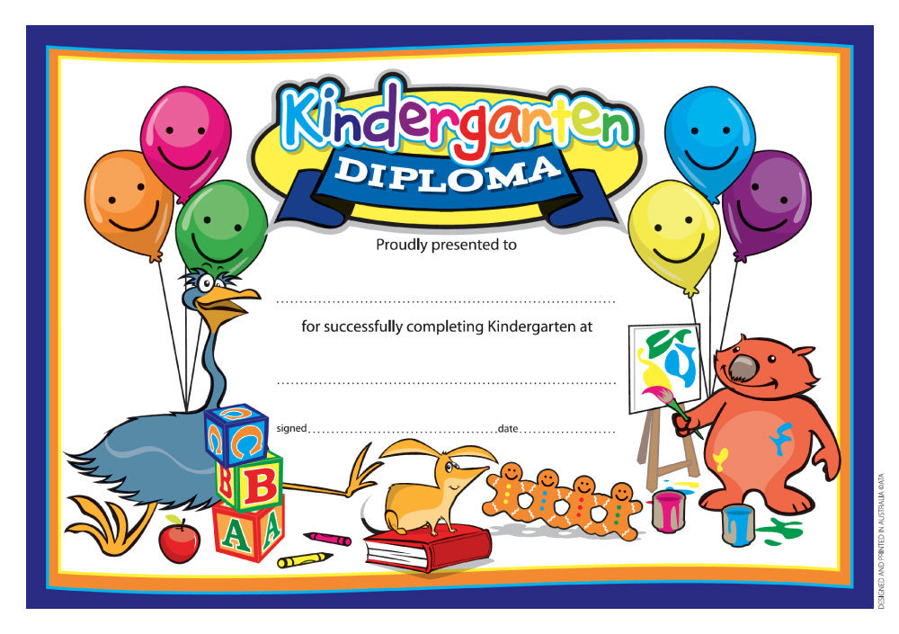 Kindergarten Diploma Merit Certificate - Pack of 35 (Previous Design)
