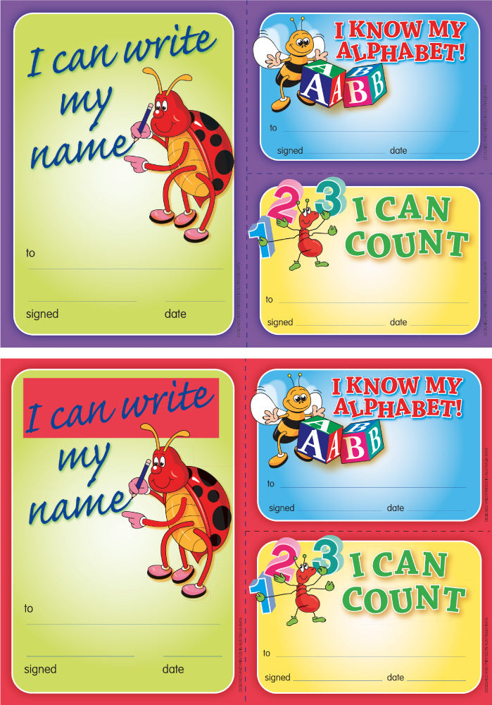 Early Years Achievements - Certificates