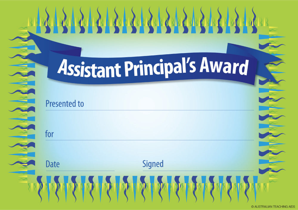 Assistant Principal's Award - Certificates