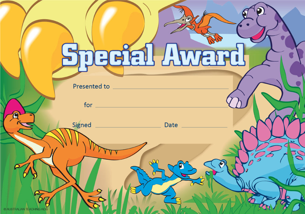 Special Award Dinosaurs - Certificates