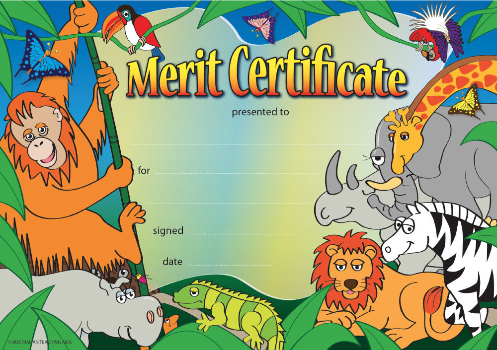 Wild Jungle Award - Certificates
