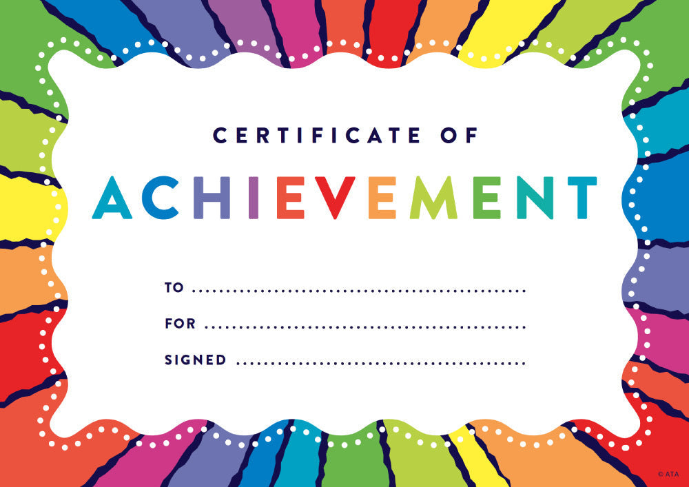 Rainbow Stripes Certificates
