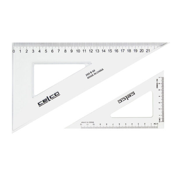 Celco Set Square - 210mm: 60 Degree Clear (Single)
