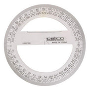 Celco Protractor - 10cm (360 Deg): Full Circle Clear (Box of 36)