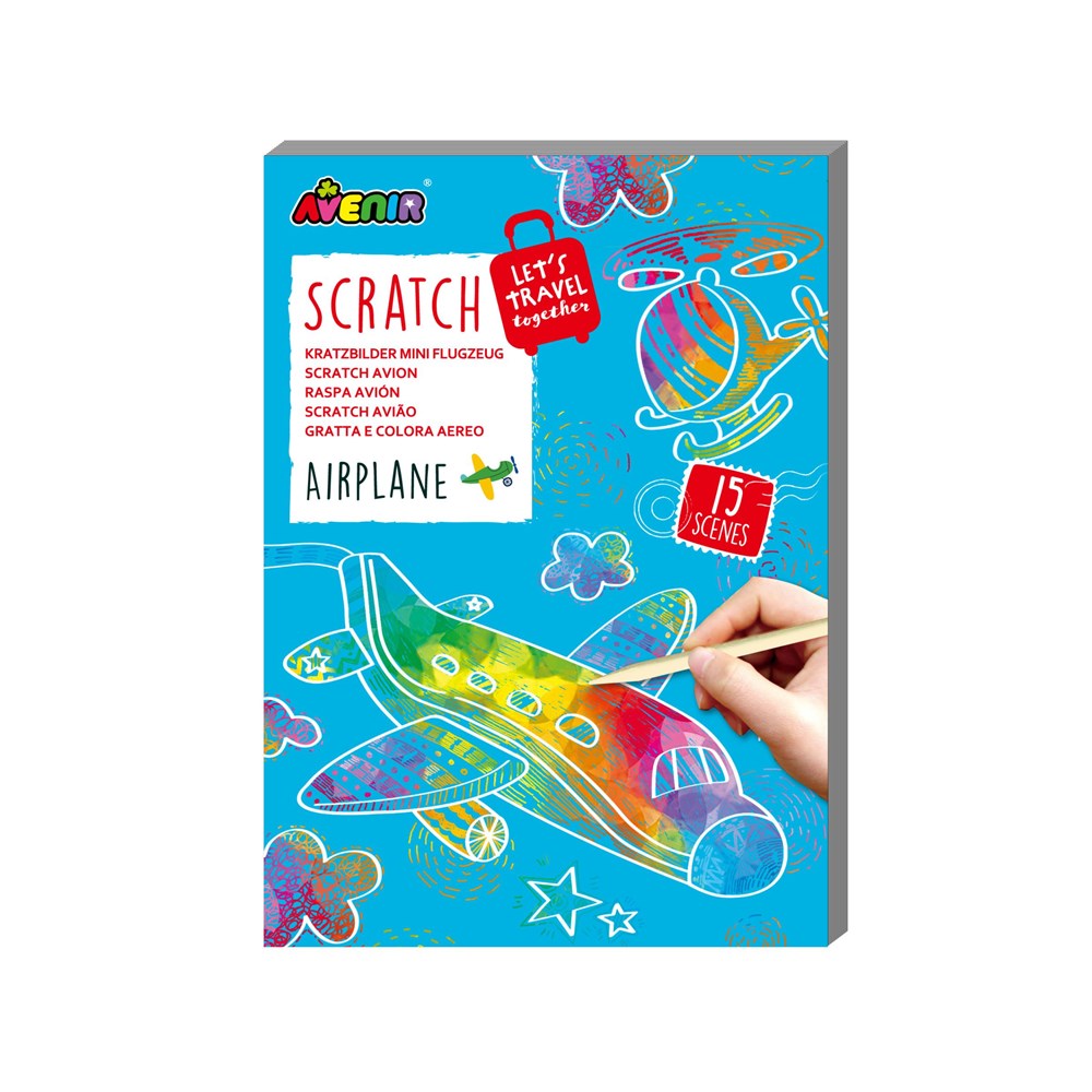 Avenir Mini Scratch Book - Airplane