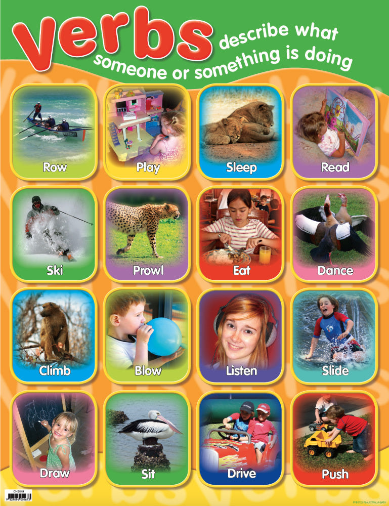 Verbs Photographic Chart (Previous Design)