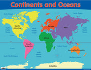 Continents and Oceans Chart (Previous Design)