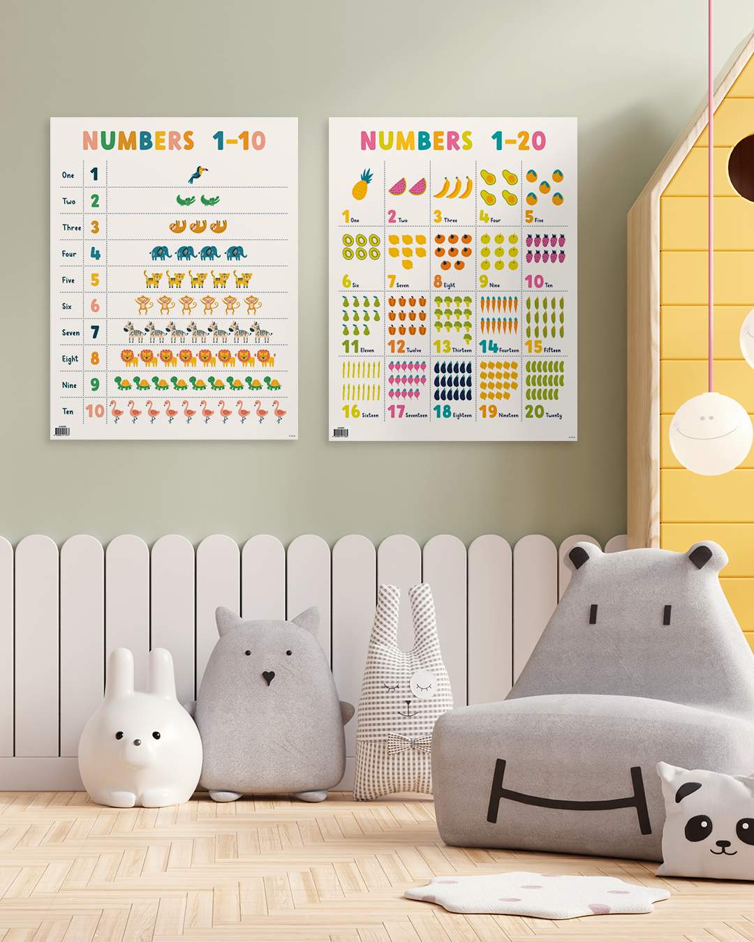 Healthy Harvest (Numbers 1-20) - Educational Chart