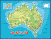 Map of Australia - Educational Chart (Previous Design)