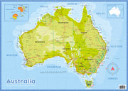 Map of Australia - Detailed (Centre-Folded) A1 Chart