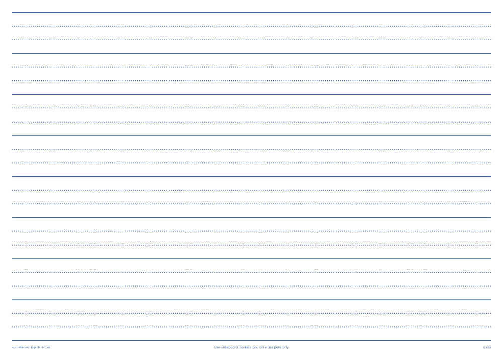 Laminated Teaching Sheet - Handwriting VIC (A1 Size): Centre-Folded