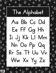 Black & White - Alphabet Chart (Print Font)