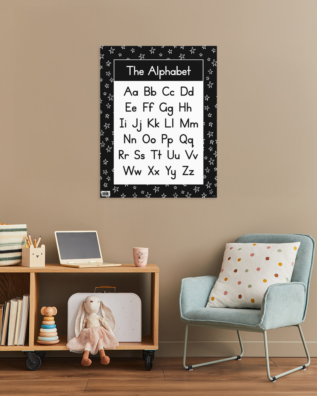 Black & White - Alphabet Chart (Print Font)