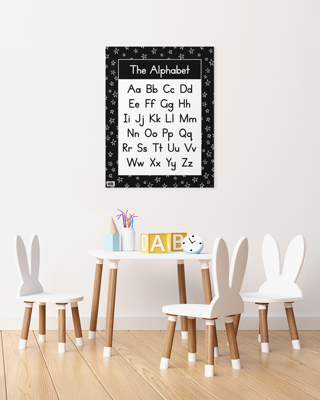 Black & White - Alphabet Chart (Print Font)