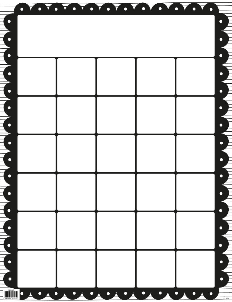 Black & White - Class Ideas Chart