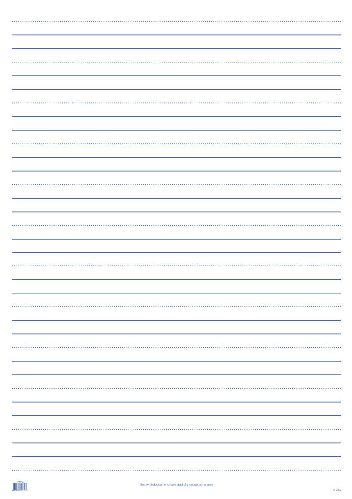 Laminated Teaching Sheet - Handwriting NSW (A1 Size): Centre-Folded