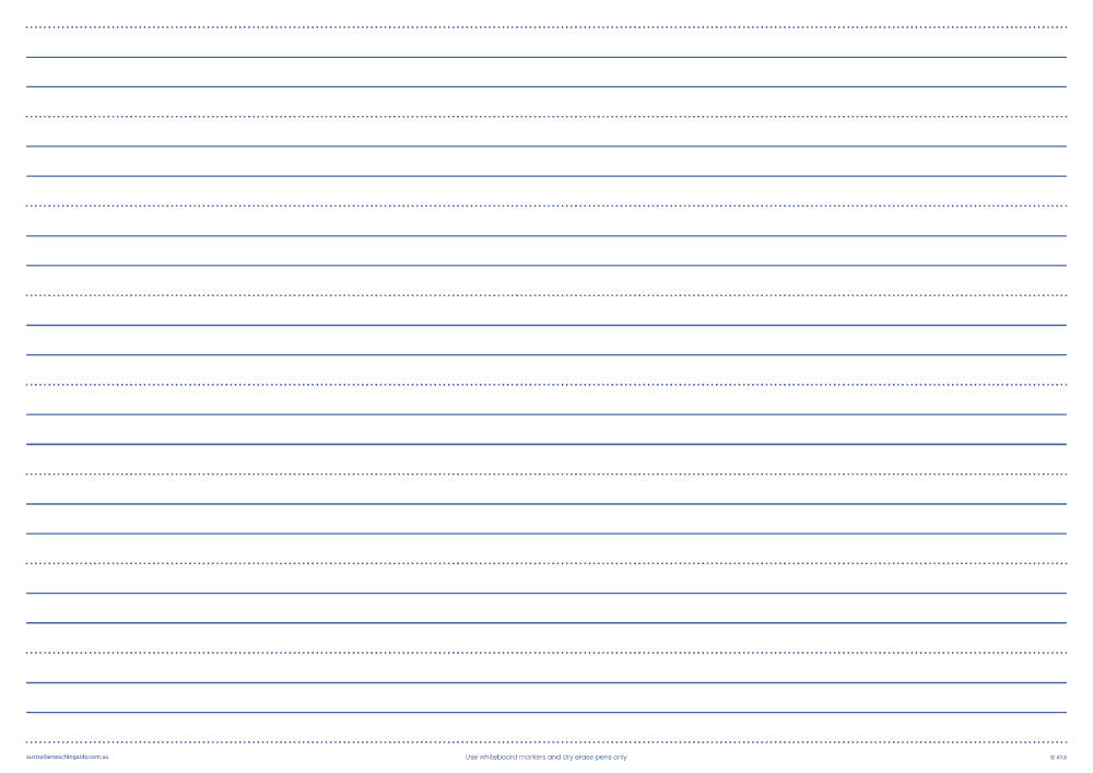 Laminated Teaching Sheet - Handwriting NSW (A1 Size): Centre-Folded
