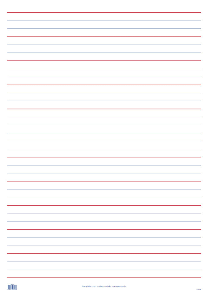Laminated Teaching Sheet - Handwriting QLD (A1 Size): Centre-Folded