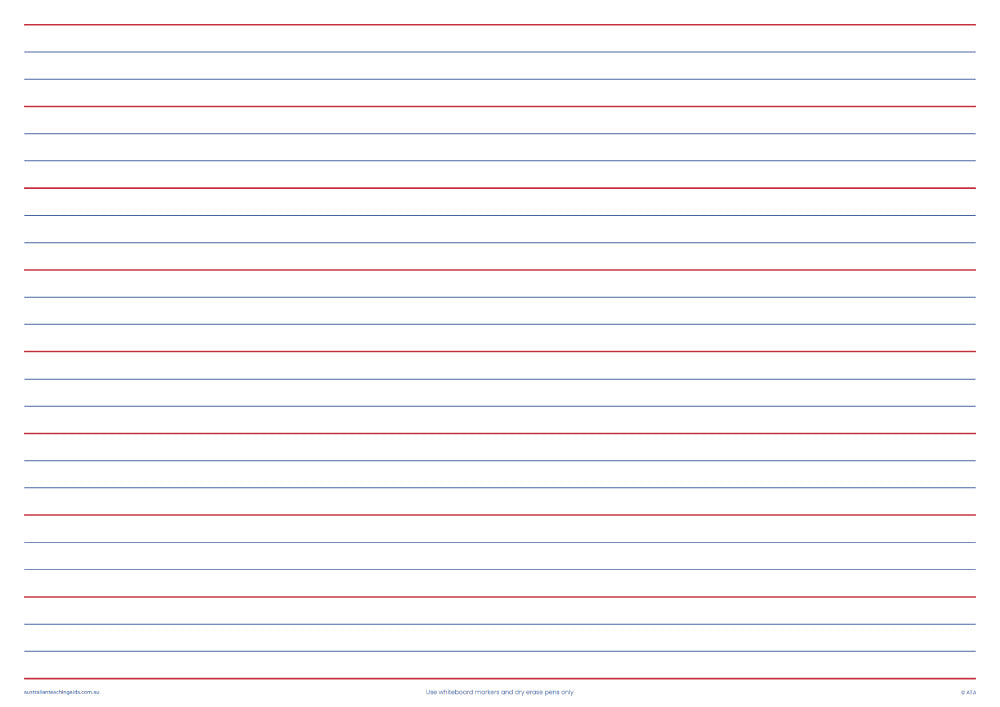Laminated Teaching Sheet - Handwriting QLD (A1 Size): Centre-Folded