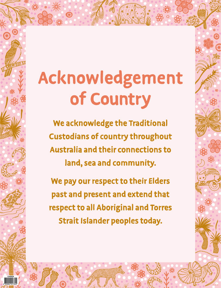 Wonderlands: Land - Acknowledgement of Country Chart