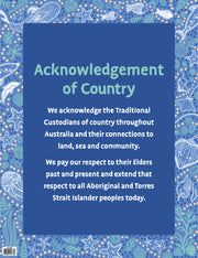 Wonderlands: Sea - Acknowledgement of Country Chart