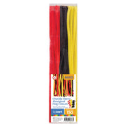 Chenille Stems Aboriginal Flag - Pack of 150
