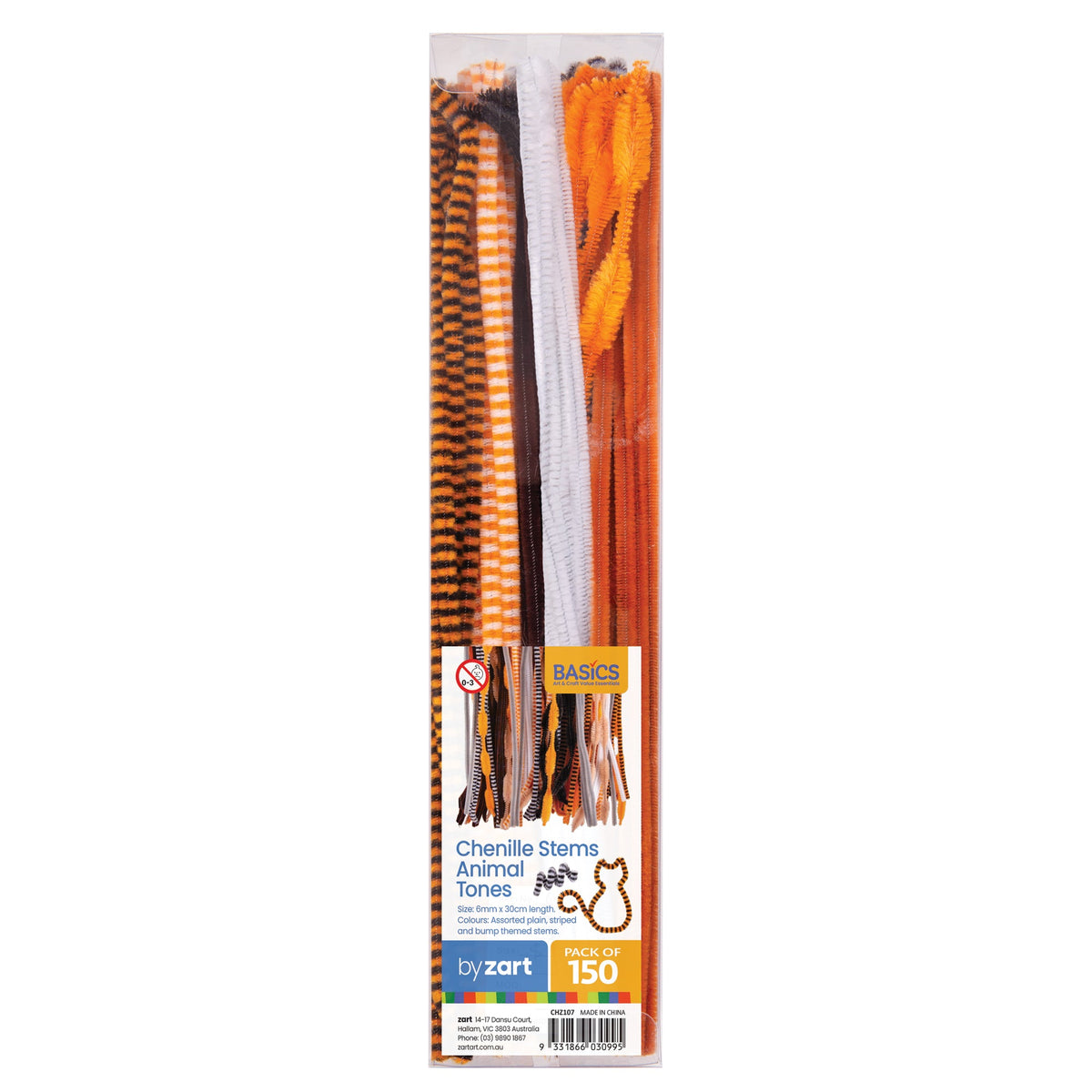 Chenille Stems Animal Tones - Pack of 150