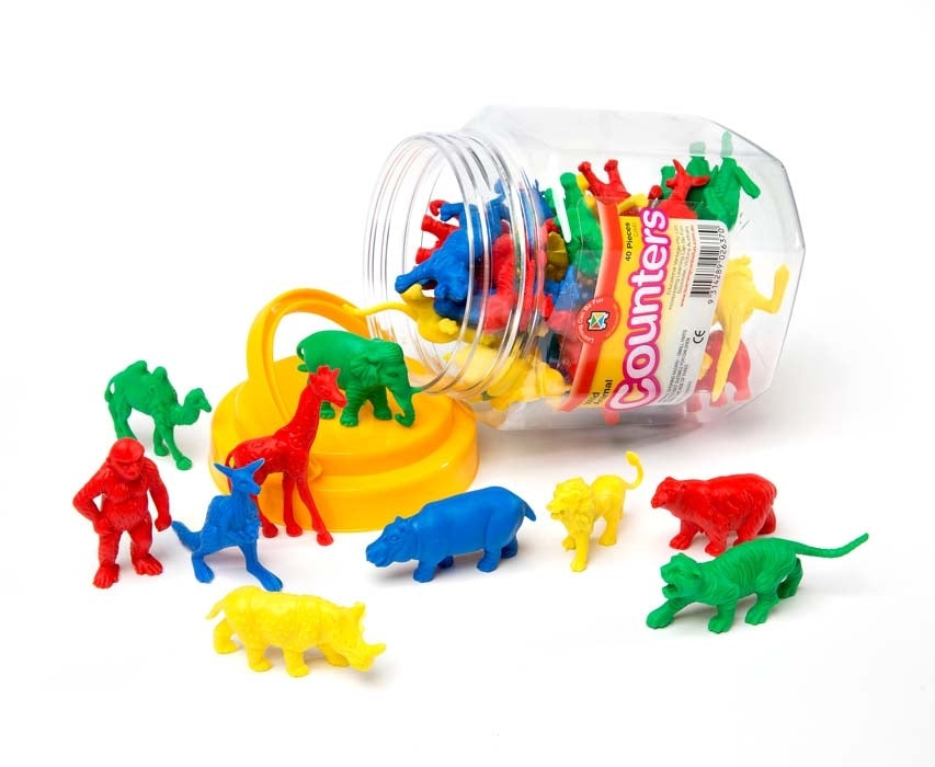 Wild Animals Counters - Jar of 40