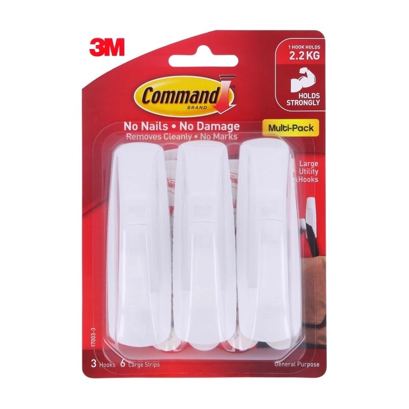 CMD Hook 17003VP Large (Pack of 3)