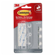 Command 17017CLR Round Cord Clips Clear 4-Pack (Box of 6)