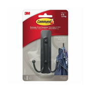 Command 17036MB Large Metal Double Hook - Matte - Black (Box of 4)