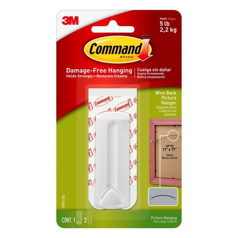 Command 17041 Wire-Back Picture Hanger (Box of 6)