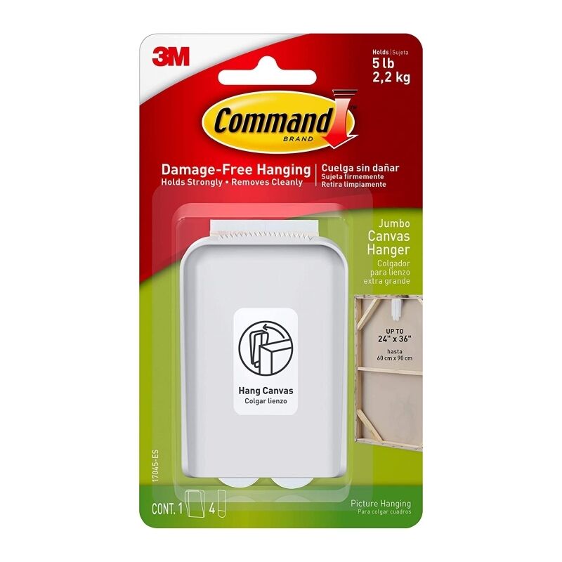 Command 17045-ES Jumbo Canvas Hanger (Box of 4)