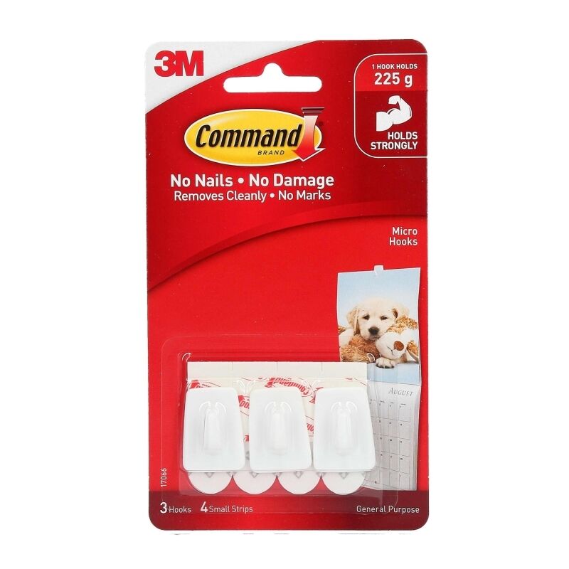 Command 17066 Micro Hooks 3-Pack (Box of 10)