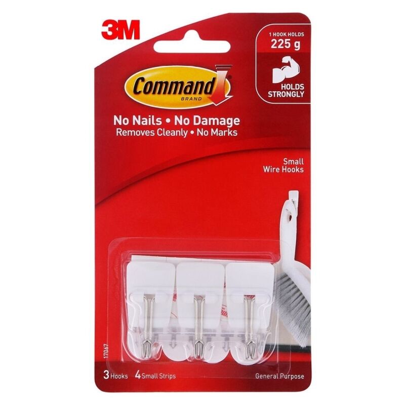 Command 17067 Small Utensil Hooks 3-Pack (Box of 6)
