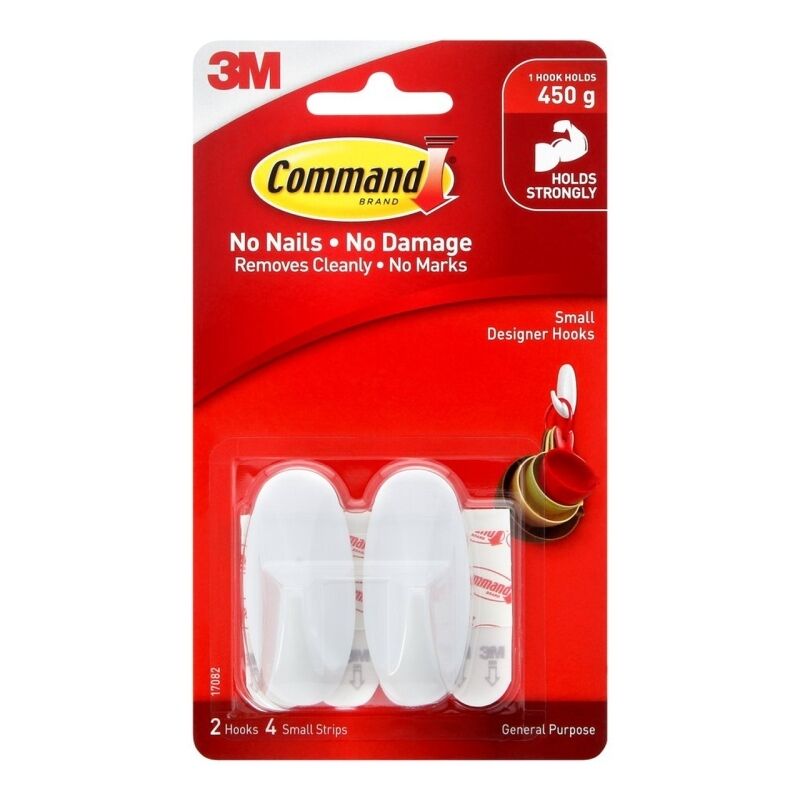 Command 17082 Small Designer Hooks 2-Pack (Box of 6)