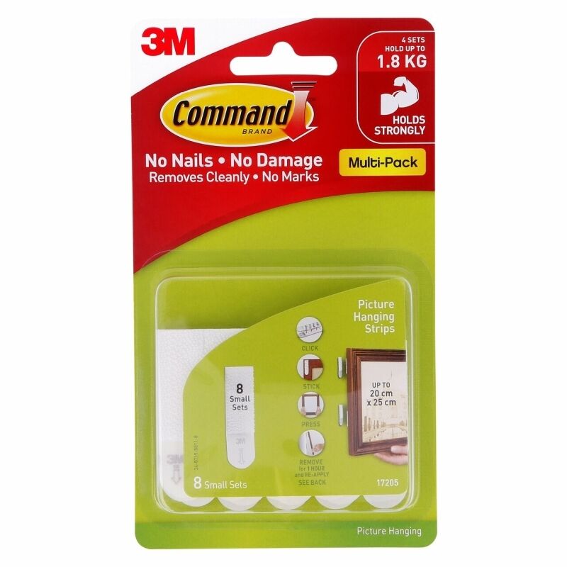 Command 17205 Small Picture Hanging Strips Value 8-Pack
