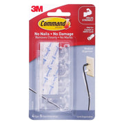 Command 17301CLR Medium Cord Organisers Clear 4-Pack (Box of 6)