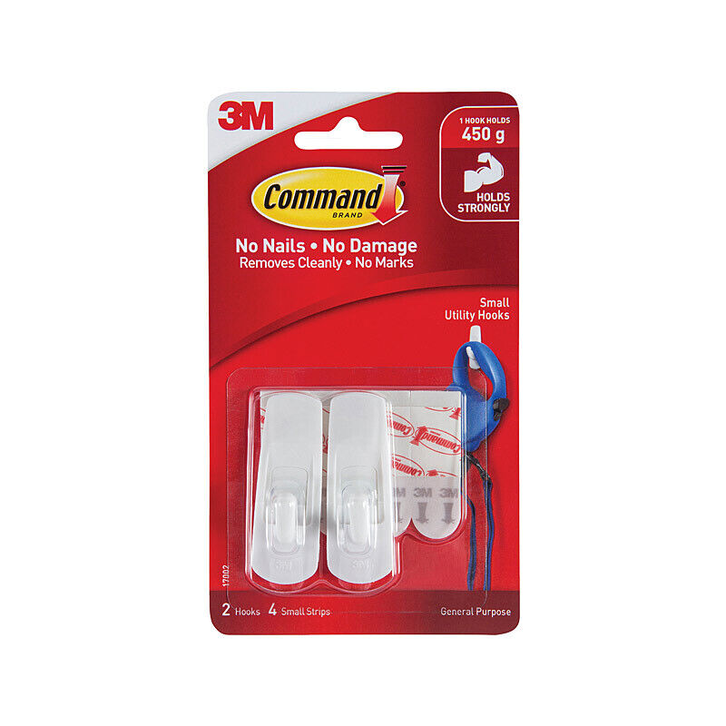 Command 17002 Small Hooks 2-Pack (Box of 6)