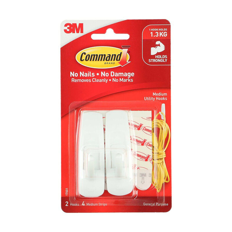 Command 17001 Medium Hooks 2-Pack (Box of 6)