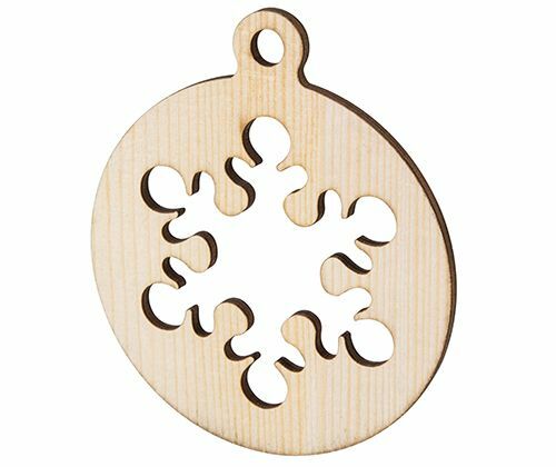 Wooden Christmas Baubles - Pack of 20