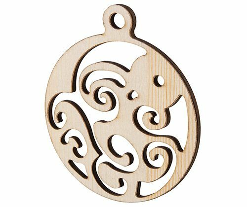 Wooden Christmas Baubles - Pack of 20