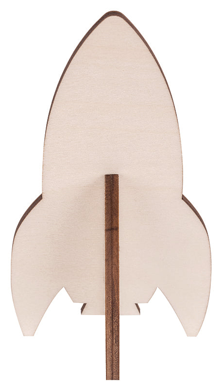 Wooden Interlocking Rockets - Pack of 10